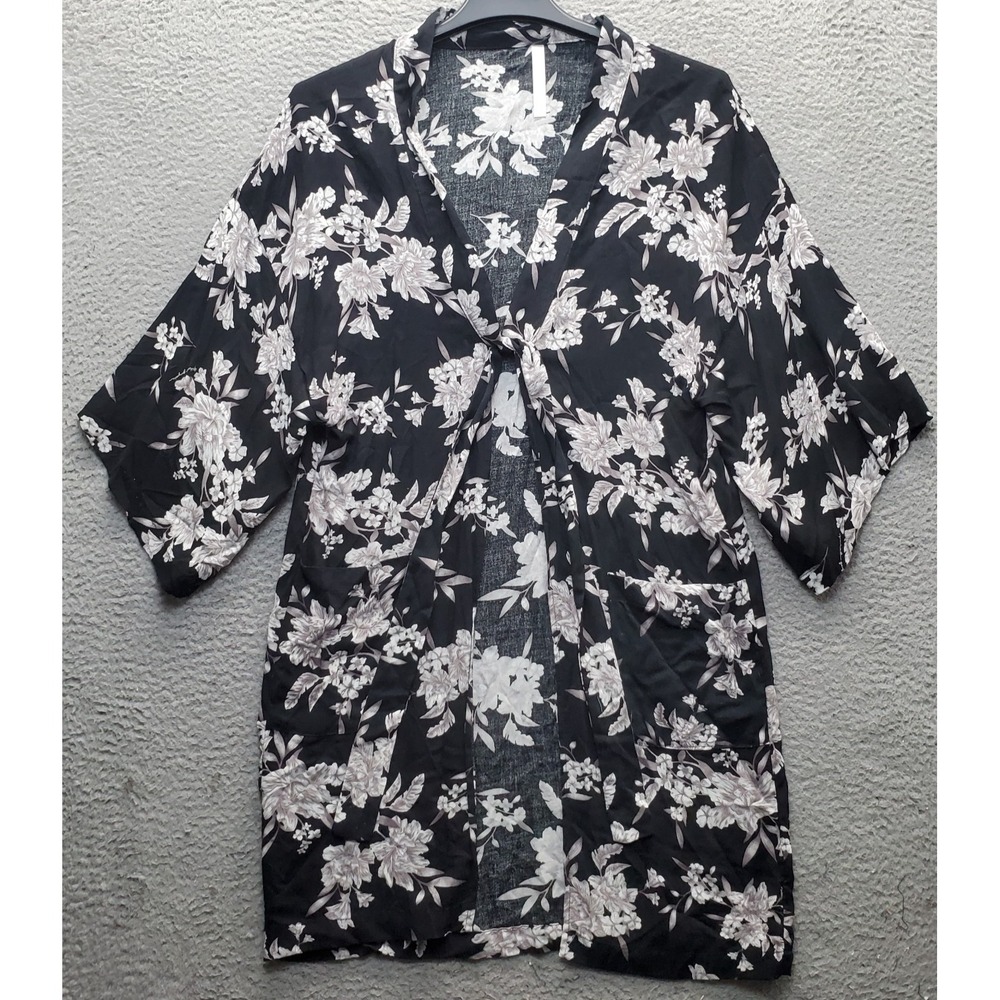Spiritual Gangster Cover-Up Kimono Cardigan Womens OS Multi Floral Tie-Front